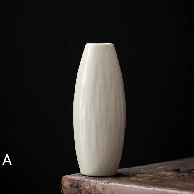 Classic White Ceramic Table Vase - Image 11