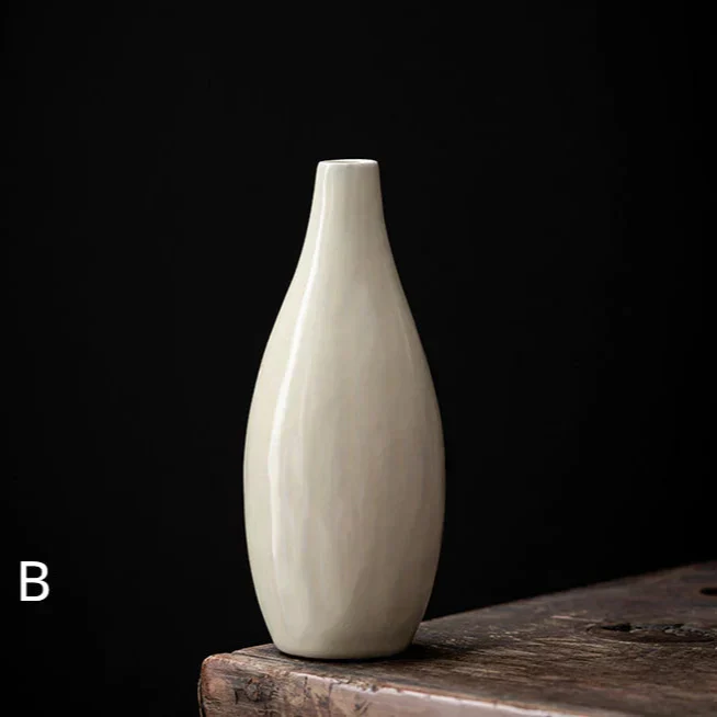 Classic White Ceramic Table Vase - Image 12