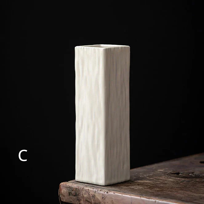 Classic White Ceramic Table Vase - Image 13