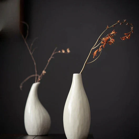 Classic White Ceramic Table Vase - Image 18
