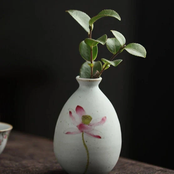 Hand Painted Vintage Floral Mini Vase - Image 6