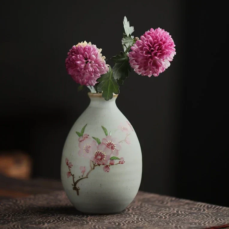 Hand Painted Vintage Floral Mini Vase - Image 7