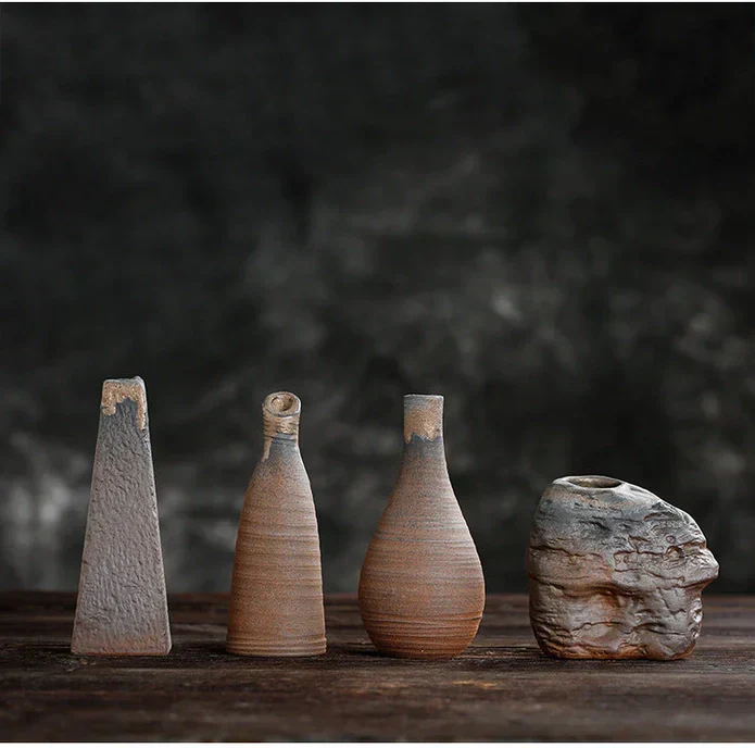 Handmade Classic Brown Table Vase Set - Image 11