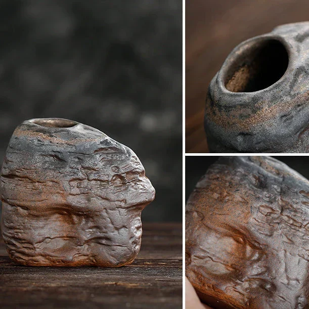 Handmade Classic Brown Table Vase Set - Image 4