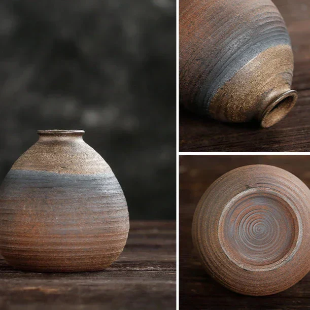 Handmade Classic Brown Table Vase Set - Image 8