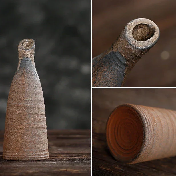 Handmade Classic Brown Table Vase Set - Image 9