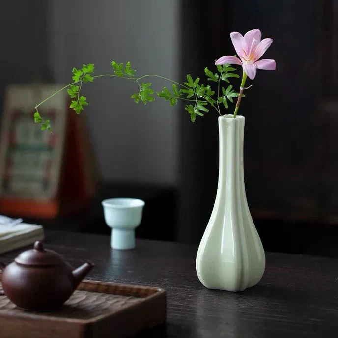 Handmade White Porcelain Mini Vase - Image 3