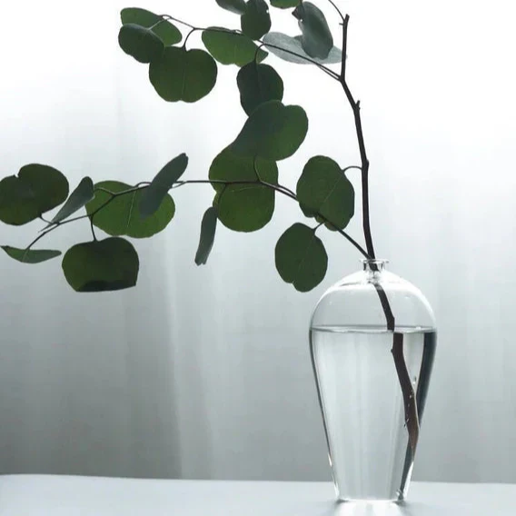 Large Handmade Clear Glass Vase - Image 6