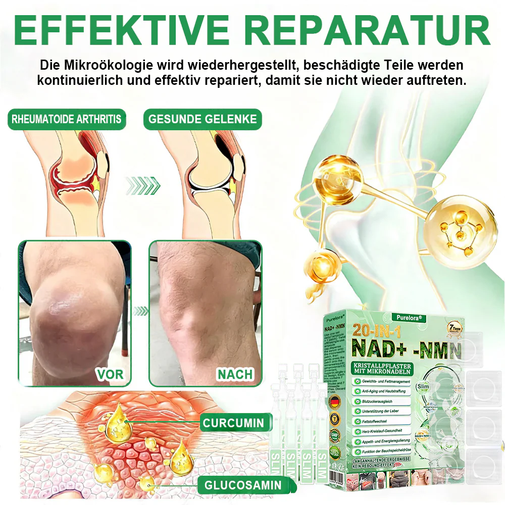 🔥 Neu eingetroffen | Purelora® Crystal Microneedle Nano-System mit NAD⁺-Aktivierung & 20-in-1 Slim- & Healthy-Patch-Lösung - Image 10